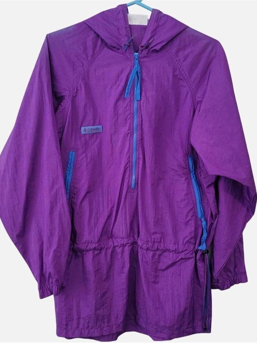 vintage Columbia women's purple and teal anorak windbreaker jacket